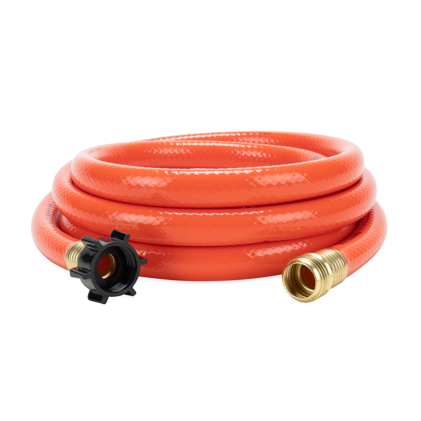 Camco RhinoFlex 10-Ft RV Clean-Out Gray/Black Water Hose with Rinser Cap | Features 4-Way Water Pressure Blaster & Water Shut-off Valve | Great for Cleaning Camper Black Water Tanks & More (22999)