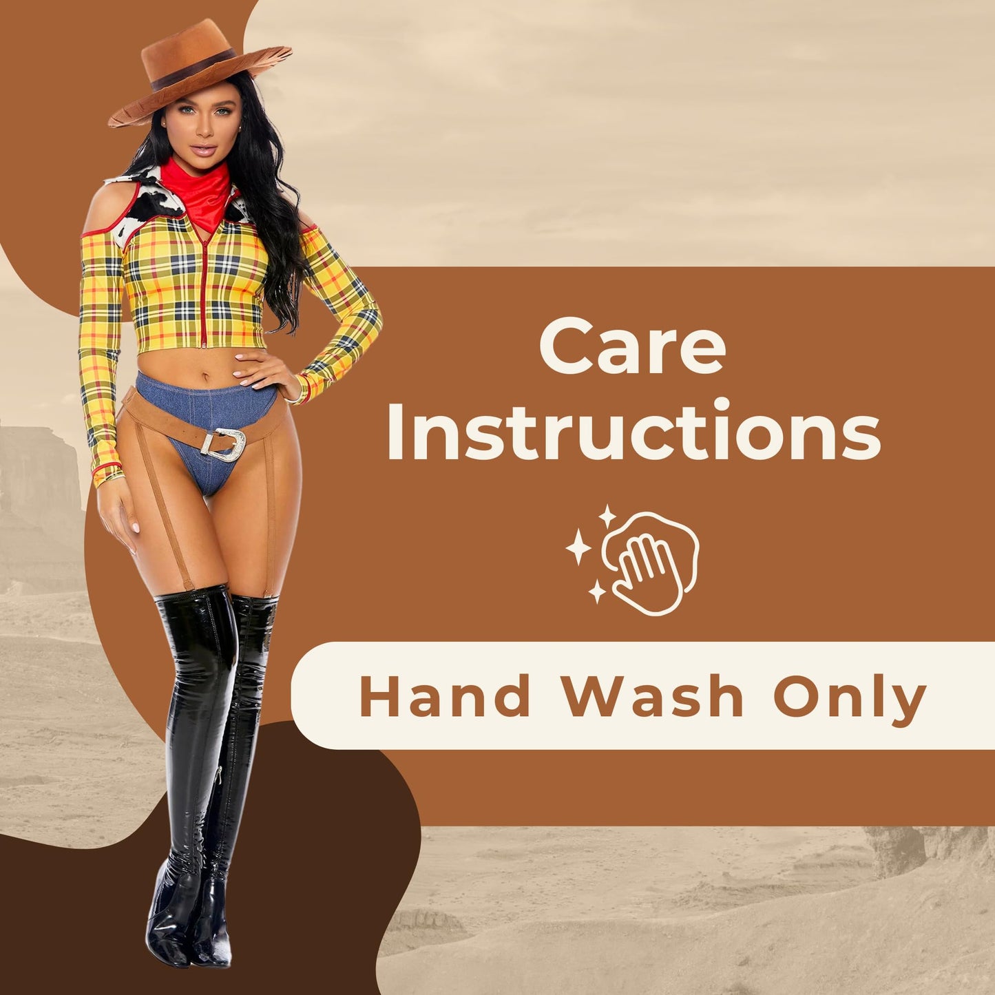 Forplay Women's Playtime Sheriff Sexy Cowboy Movie Character Costume Adult Costume, Yellow, L/XL