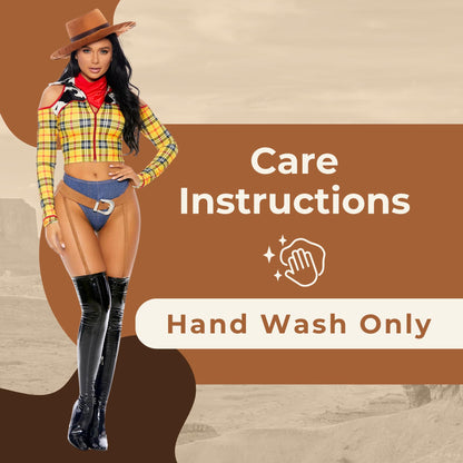 Forplay Women's Playtime Sheriff Sexy Cowboy Movie Character Costume Adult Costume, Yellow, L/XL