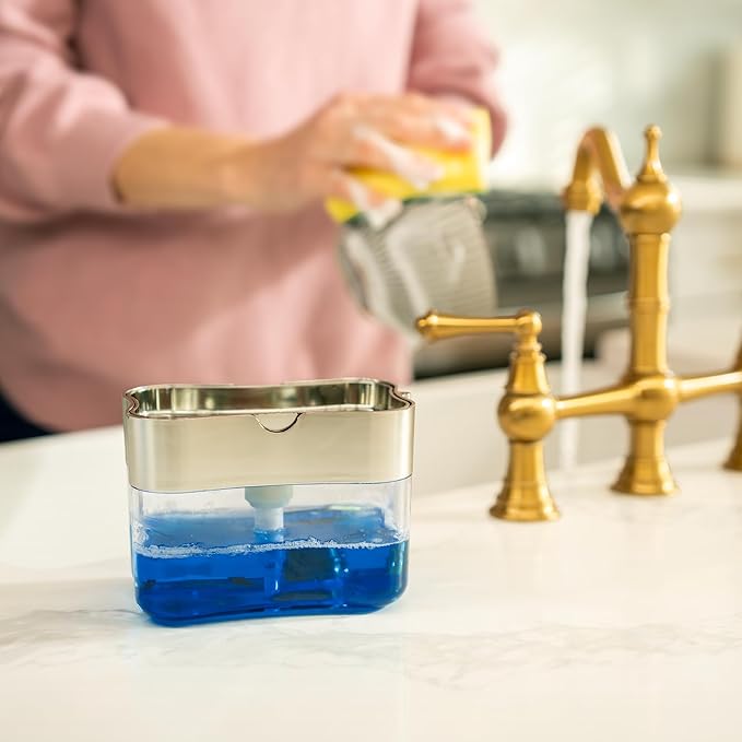 S&T INC. Dish Soap Dispenser and Sponge Holder