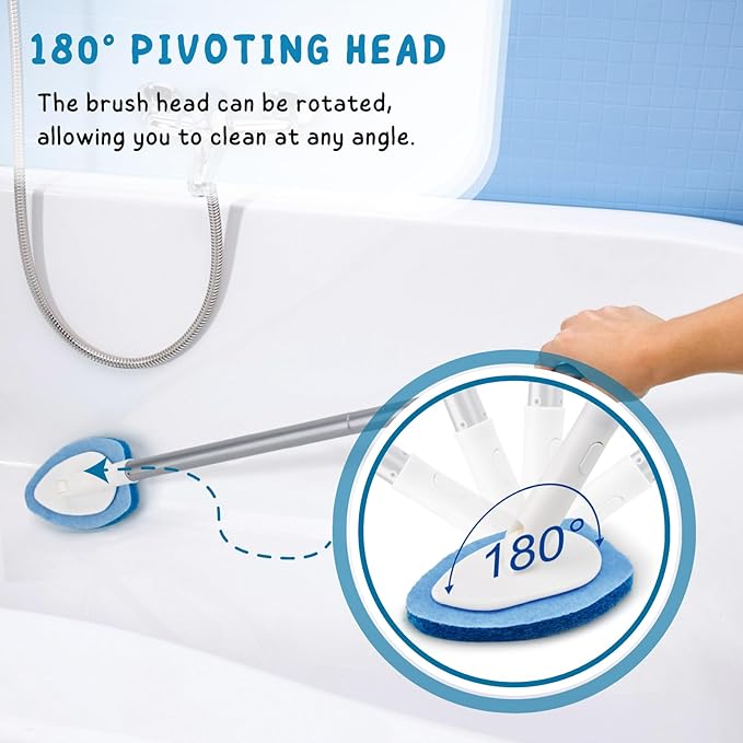Shower Scrubber, Bathroom Tub and Tile Cleaner Brush