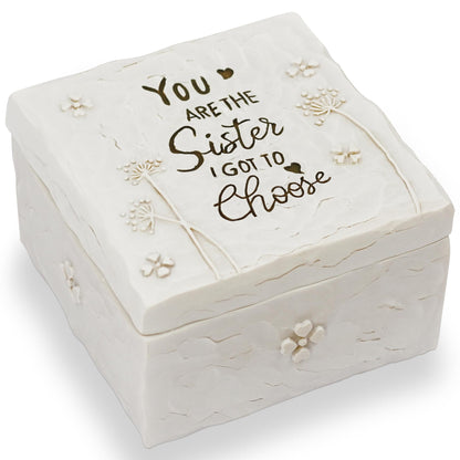 BORLESTA Gifts for Friends - Friend Gifts for Women, Friend Christmas Birthday Gifts for Friends - You're The Sister I Got to Choose - Sister Gifts from Sister, Friendship Hand-Painted Keepsake Box