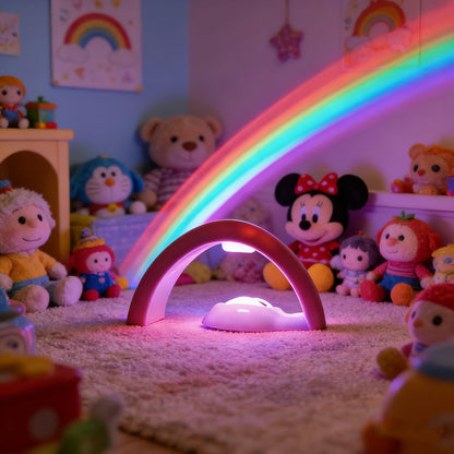 Rainbow Led Lights - USB Power Supply Rainbow Projector Signs Wall Decor, Rainbow Night Light for Girls Room Kids Gifts