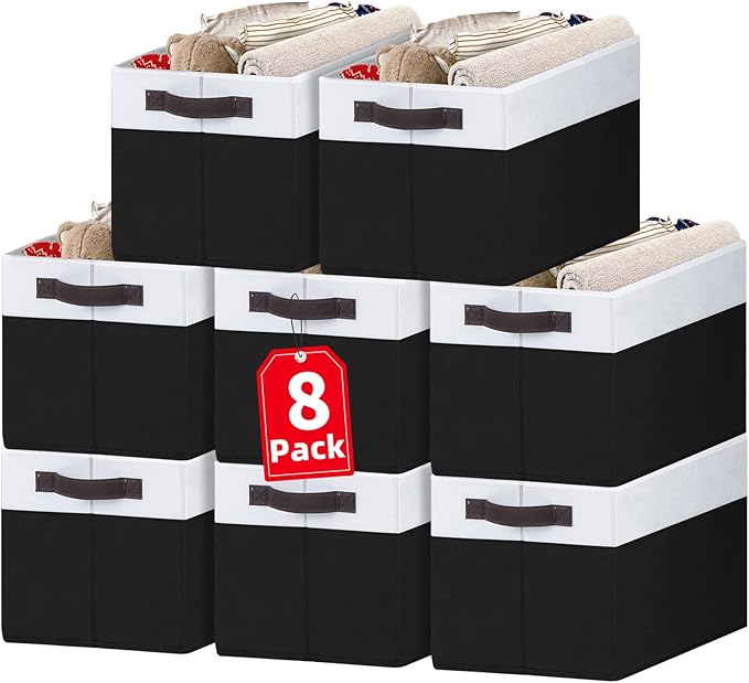 Criusia 8 Pack Large Storage Baskets
