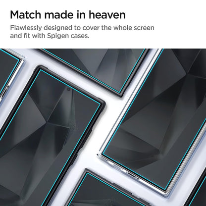 Spigen Tempered Glass Screen Protector [GlasTR EZ Fit] designed for Galaxy S25 Plus | Galaxy S24 Plus [Case Friendly] - 2 Pack
