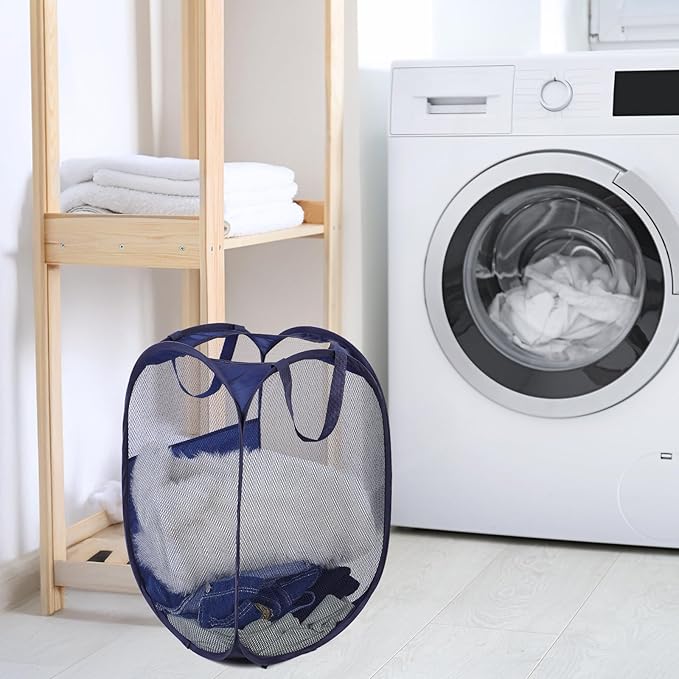 6Pcs Pop up Hampers for Laundry Foldable Mesh Laundry Hamper Baskets