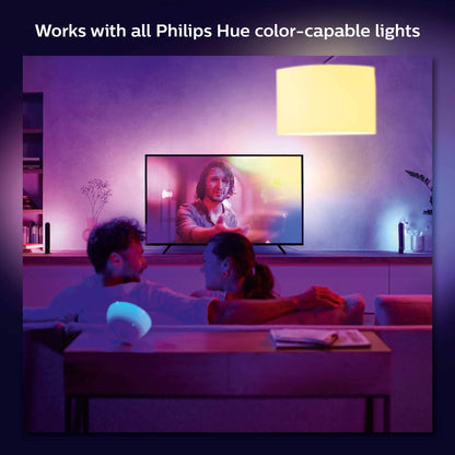 Philips Hue Gradient LED LightStrip 65in (Sync with TV, Music and Gaming), Hue Hub & Hue Sync Box Required