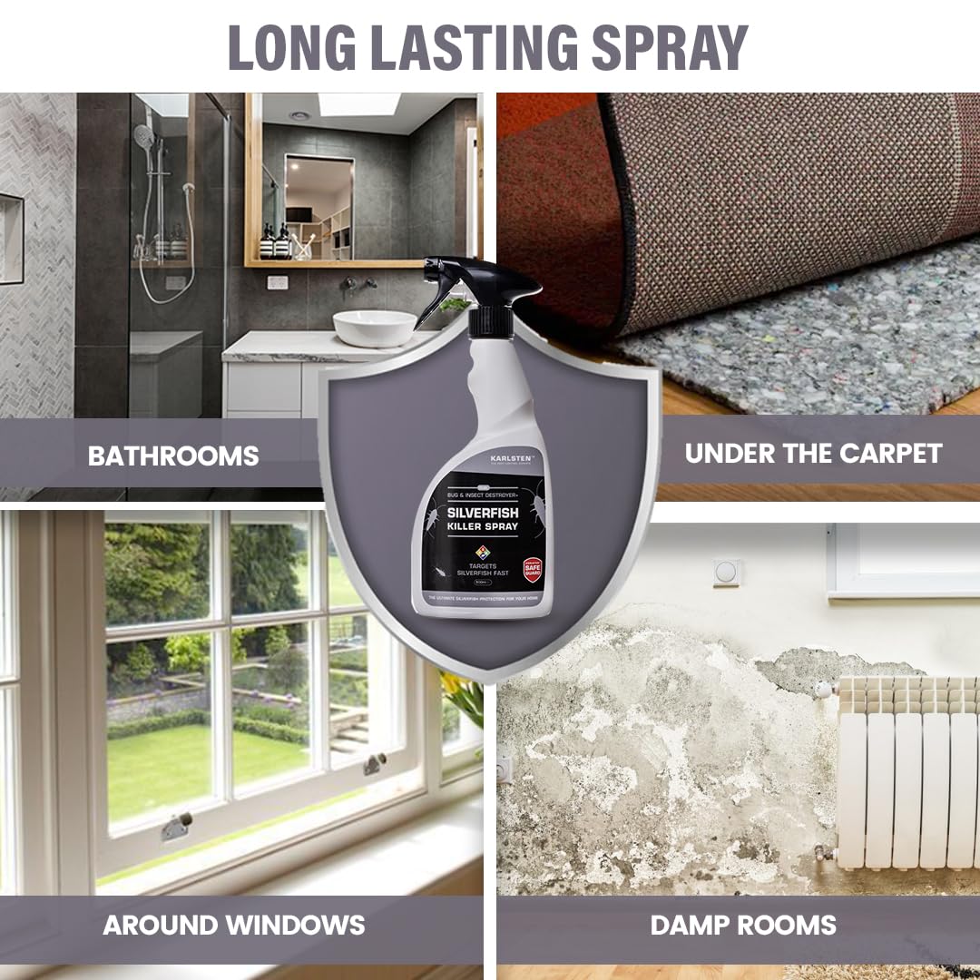 Karlsten Silverfish Killer Spray Fast Effective Quality Silverfish Killer 500 ml Non staining