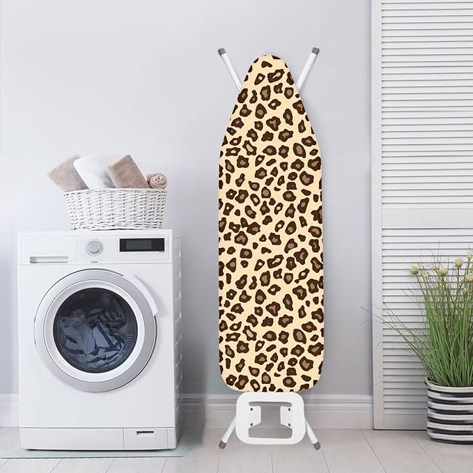 Leopard Print Ironing Board Cover Standard Size, Polyester Ironing Board