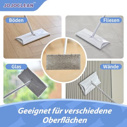Sweeper 2-in-1 Dry + Wet Floor Mopping and Sweeping Kit, Multi-Surface Kit for Floor Cleaning, Kit Includes 1 Sweeper 14 Dry Sweeping Cloths 3 Wet Mopping Cloths