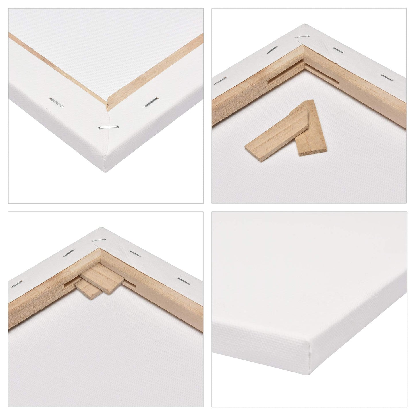 Artina FSC® Canvas for Painting 50x50 cm - 3pcs Blank Canvases for Art for Acrylic, Watercolour & Oil Painting - 100% Cotton Canvas Stretcher Frame 280 g/m² - Akademie