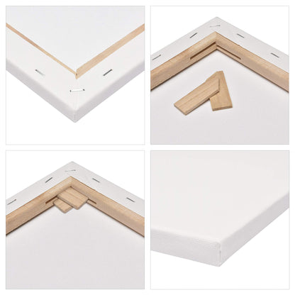 Artina FSC® Canvas for Painting 50x50 cm - 3pcs Blank Canvases for Art for Acrylic, Watercolour & Oil Painting - 100% Cotton Canvas Stretcher Frame 280 g/m² - Akademie