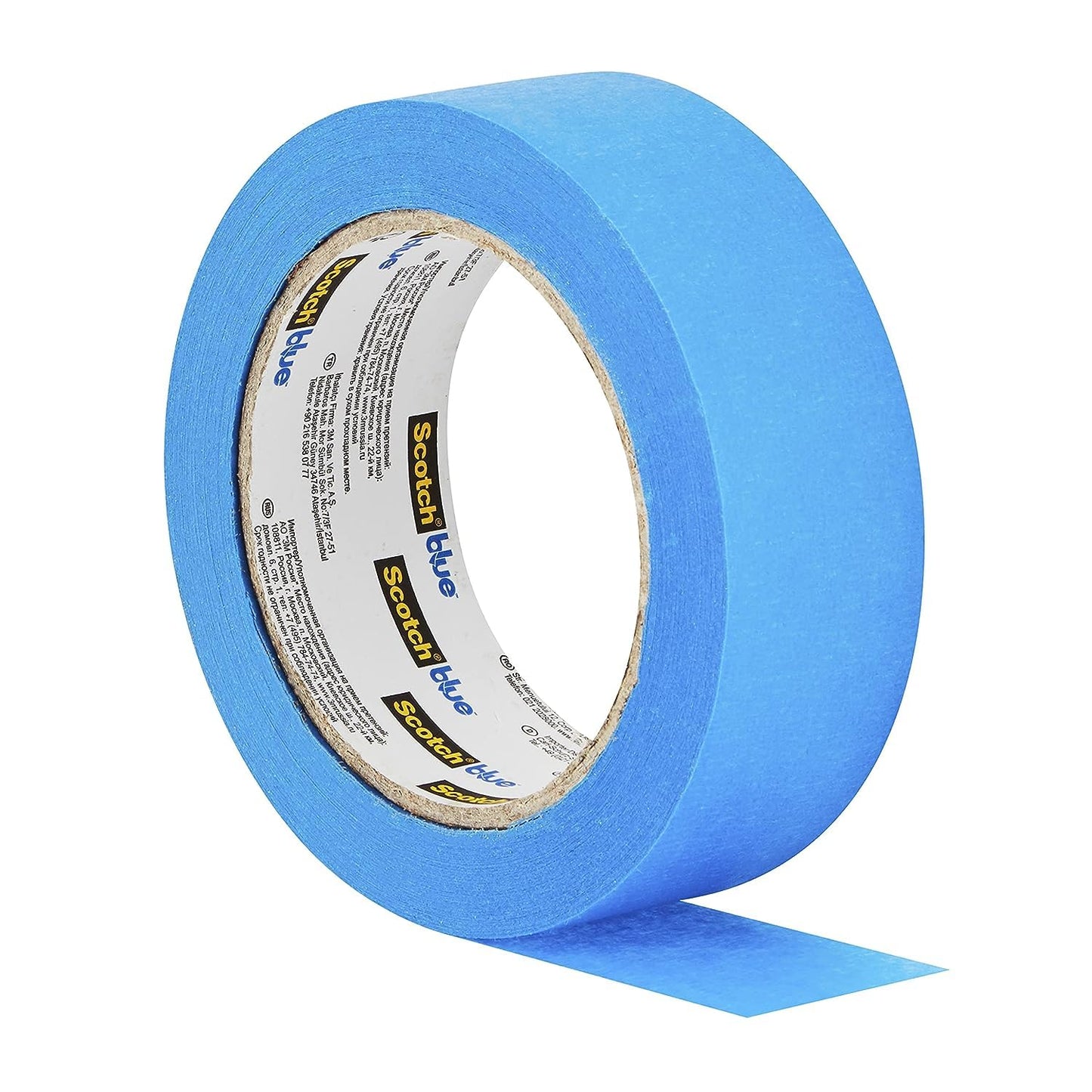ScotchBlue Multi-Surface Premium Masking Tape, 36 mm x 41 m, 4 Rolls/Case - Scotch Adhesive Blue Painters Tape, For Painting and Decorating, Indoor & Outdoor, Sticks Well, 70% PEFC