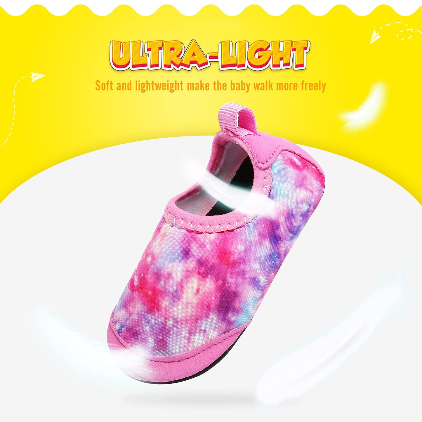 Yorgou Baby Boys Girls Water Shoes Toddler Beach Shoes Barefoot Aqua Socks Non-Slip for Pool Beach