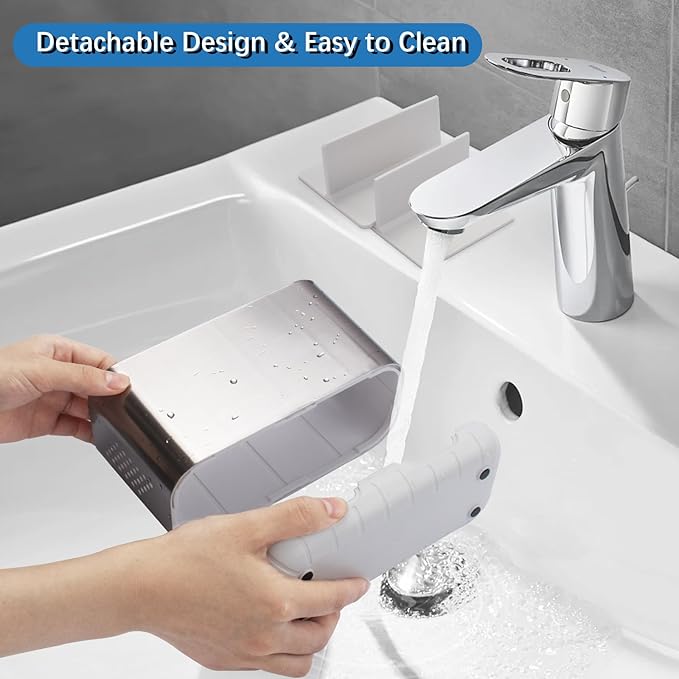 Toothbrush Holders for Bathroom Organizer Countertop, Detachable Anti-Slip