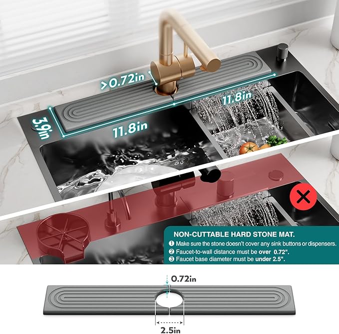 Kitchen Faucet Absorbent Mat