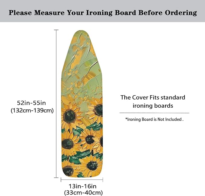 Sunflower Oil Painting Ironing Board Cover and Pad