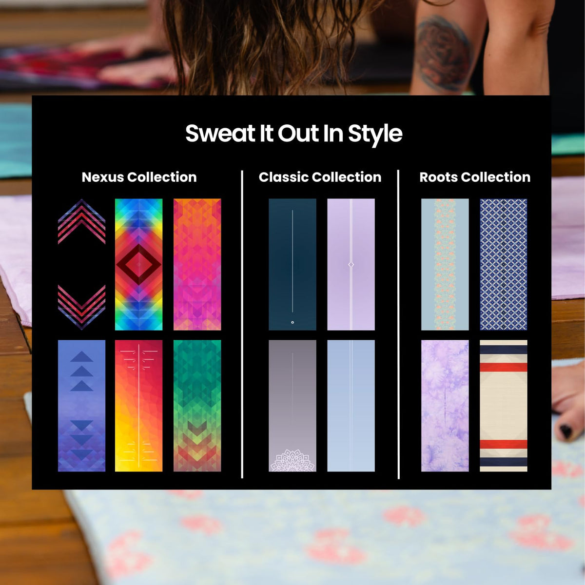 Yoga Grip Yoga Towel - Non Slip Hot Yoga Mat Towel With Corner Pockets, No-Skid Grip, and Built-in Alignment Lines | Soft, Moisture Wicking, and Sweat Absorbent | No Bunching, Stays in Place 72" x 25"