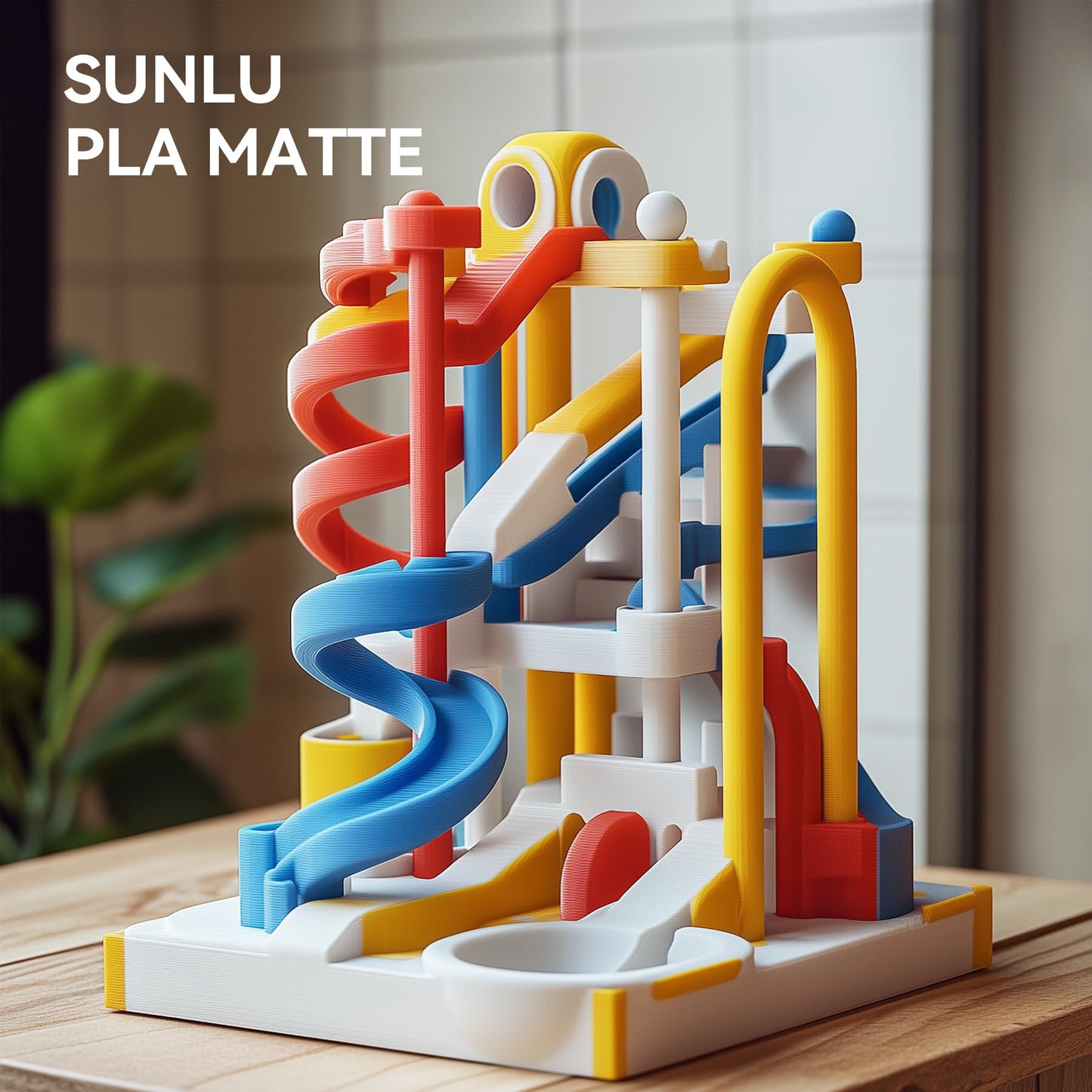 SUNLU 4KG 3D Printer Filament Bundle - PLA Matte 1.75mm, Neatly Wound with Matte Finish, Compatible with 99% FDM 3D Printers, 1kg Spool (2.2lbs), 4 Packs, Black