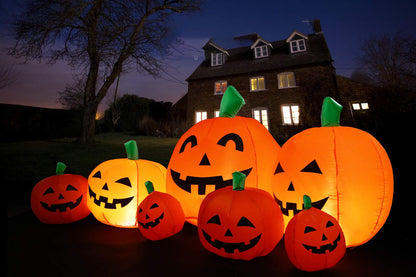 Sizonjoy 7 Ft Halloween Blow up Inflatable Pumpkin Decoration-Lighted Halloween Inflatable Pumpkin for Home Yard Garden Indoor and Outdoor Decoration