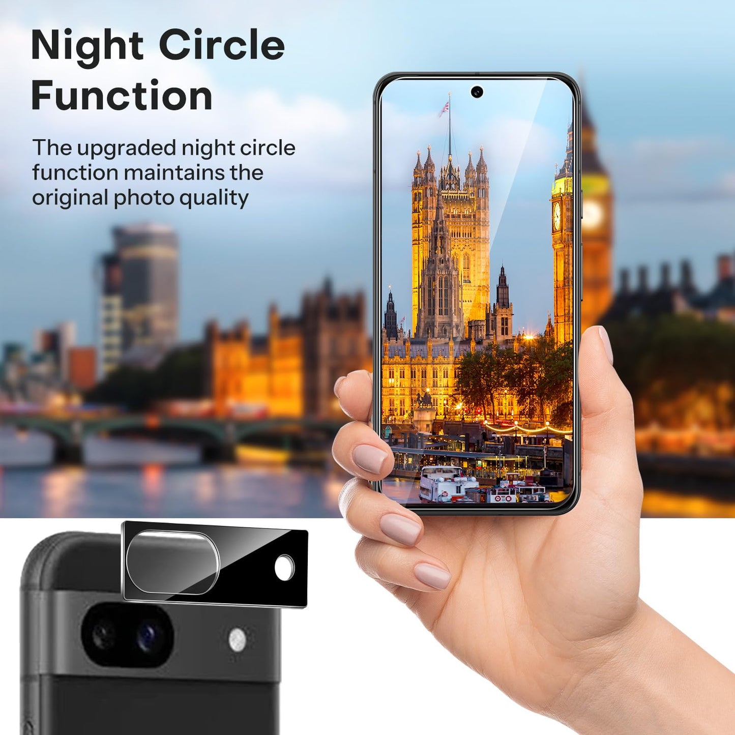 OMOTON 3+2 Pack for Google Pixel 9 Pro Screen Protector, 3 Pack Tempered Glass Screen Protector & 2 Pack Camera Lens Protector for Pixel 9 Pro 2024 6.3-inch, Case Friendly (Not for Pixel 9/9 Pro XL)
