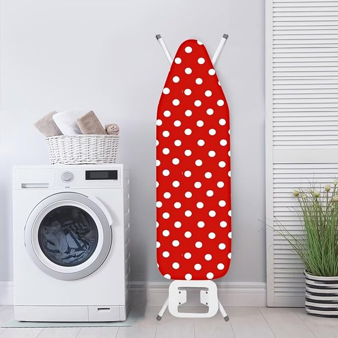 Dot Red Ironing Board Cover and Pad Standard Ironing Board Cover
