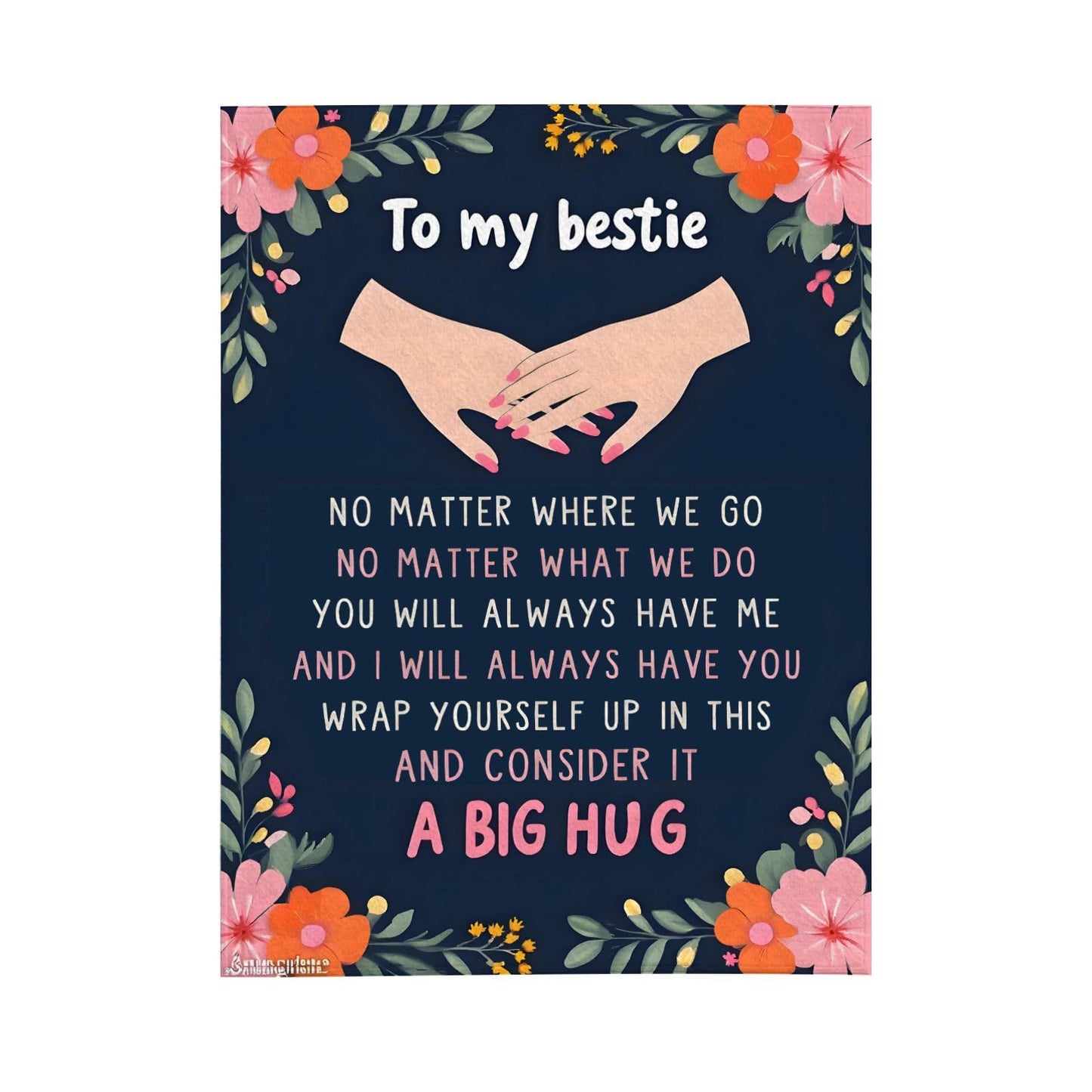 Sending You A Big Hugs So Its There When You Need It Blanket Cozy Flannel Comfort Throw Sympathy Healing Gift Encouragement Blanket for Family and Friends (White 11, 50x60in(127cm*153cm))