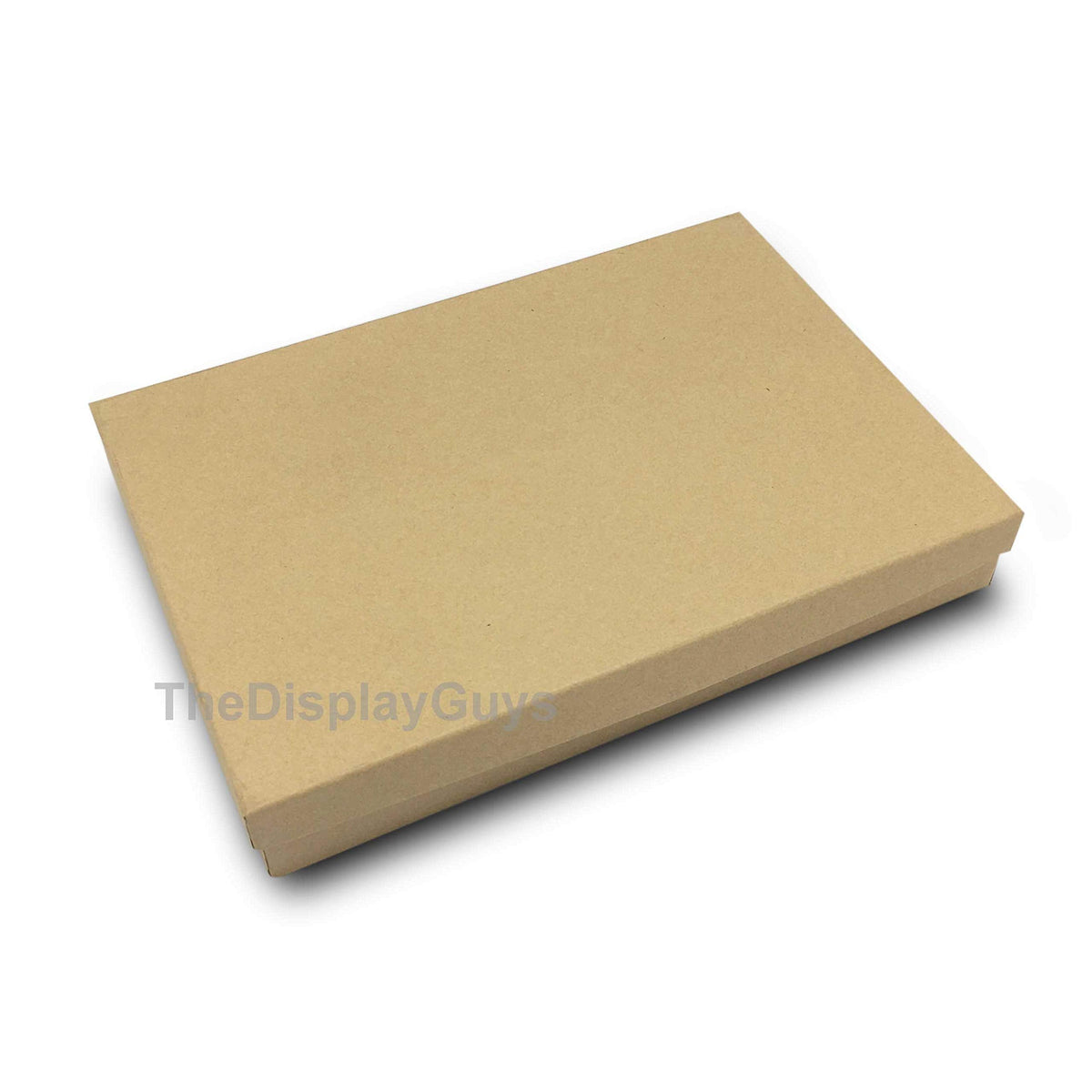 TheDisplayGuys - 25-Pack #53 Cotton Filled Cardboard Paper Jewelry Boxes Gift Case - Kraft Brown (5.4" x 3.9" x 1.0") - for Shipping or Storage