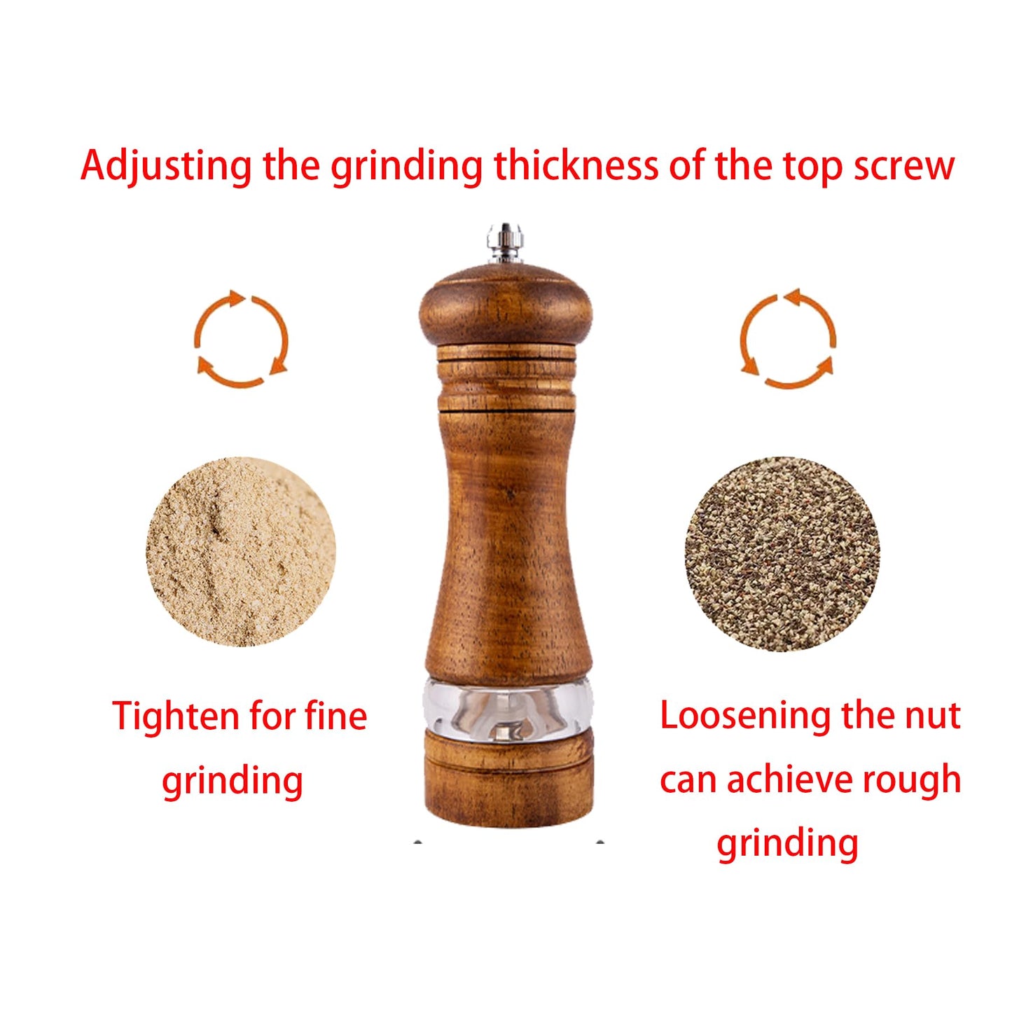 Wooden Salt and Pepper Shakers,Wood Salt and Pepper Grinder Set