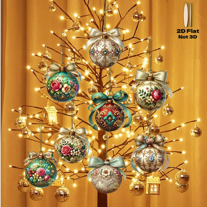 Shuanghao Double-Sided Wooden Ornaments for Christmas Tree - Wood 20Pcs Holiday Hanging Decor with String, Home Festive Decorations for Xmas, Halloween, Nativity
