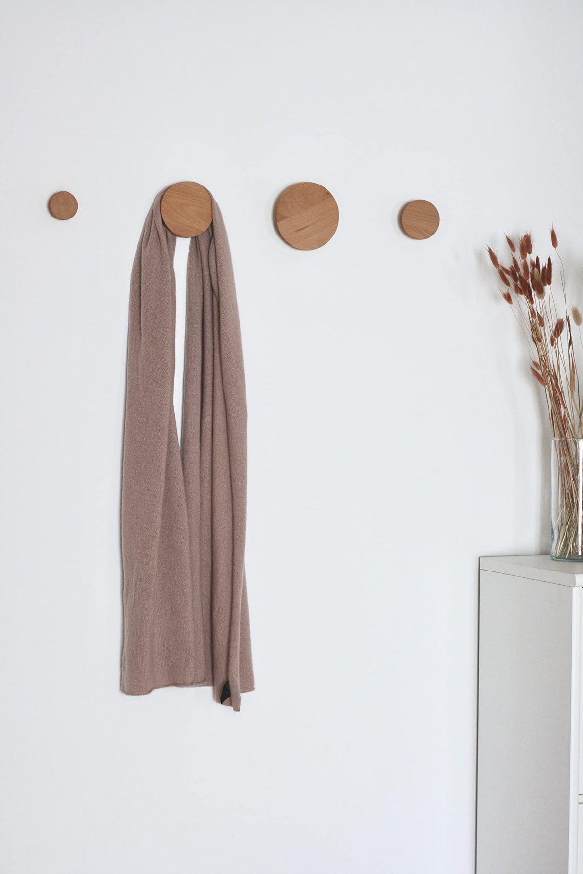anaan Bubble Wood Wall Hooks Modern Decorative Coat Hooks for Wall Set of 4