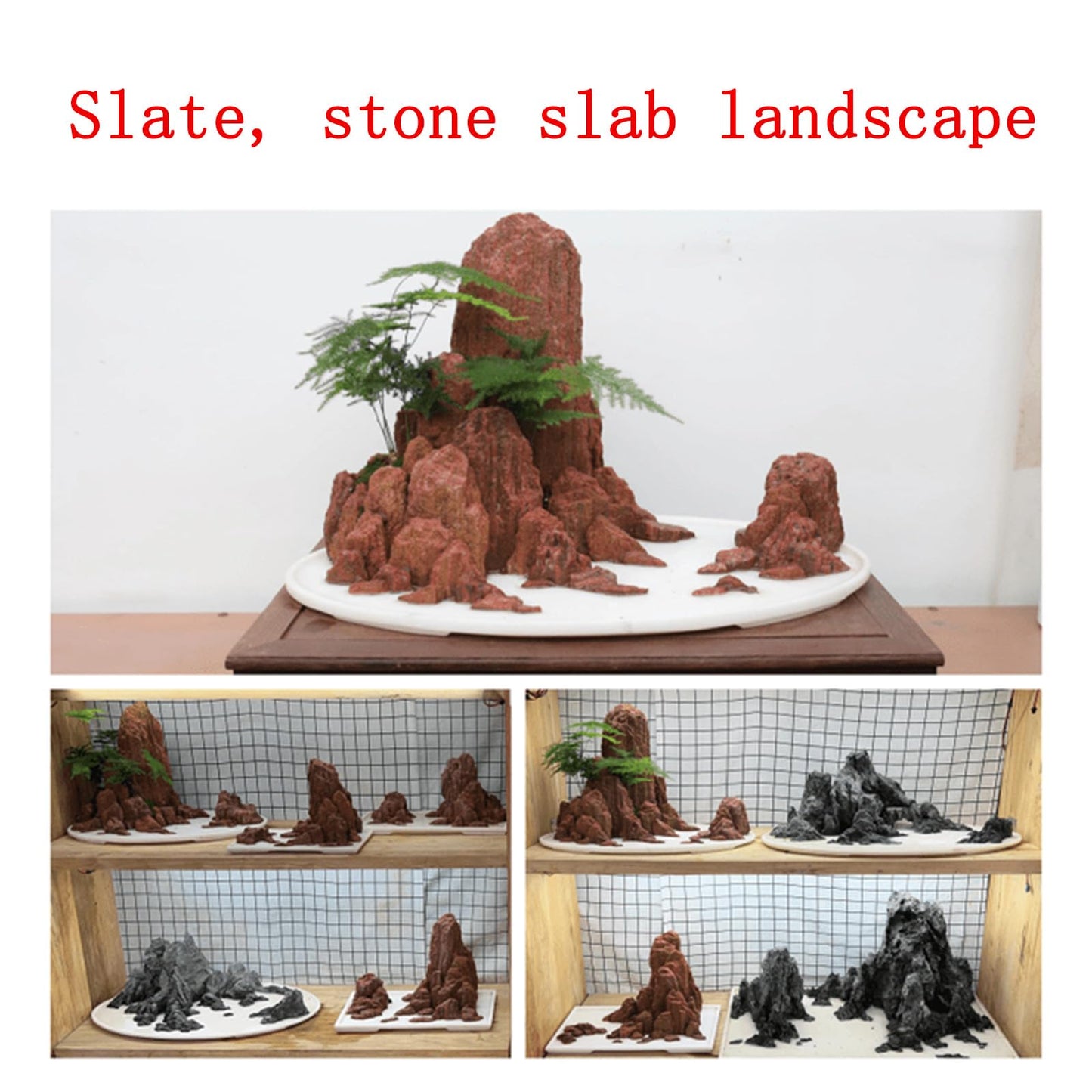 HAELFMRI 20 Lbs Natural Grey Slate Stones - Craggy Layered Rocks for Aquarium Hardscape & Iwagumi, PH Neutral Fish Tank Decor for Shrimp & Cichlids, Mixed Sizes 2-9 Inch for Terrarium
