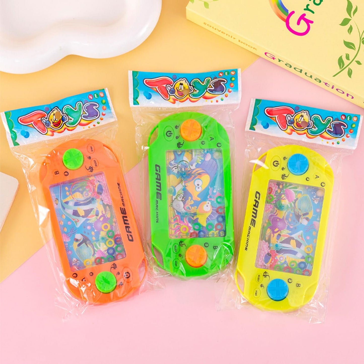 Duccsko 5 Pack Handheld Water Ring Games Party Favors for Kids Goodie Bags Stuffers, Birthday Return Gifts, School Classroom Rewards, Pinata Filler Toys, Under The Sea Party Prizes