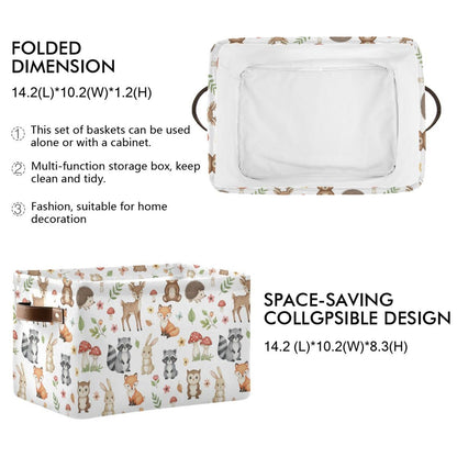Emelivor Cute Animals Storage Basket Bins Foldable Laundry Hamper Storage Bins Box Organizer for Bedroom Office Clothes Pet Living Room,1 pcs