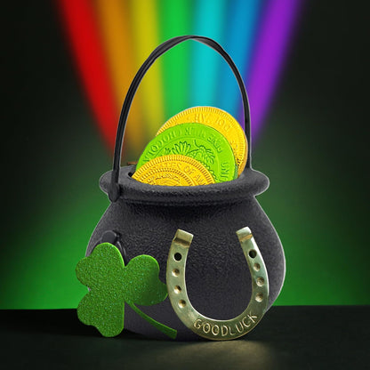 Black Candy Cauldron Kettles, Party Decoration Supplies, St. Patrick's 3" Inches (12-Pack) Witch Cauldron, Candy Bucket, Cauldron Pot