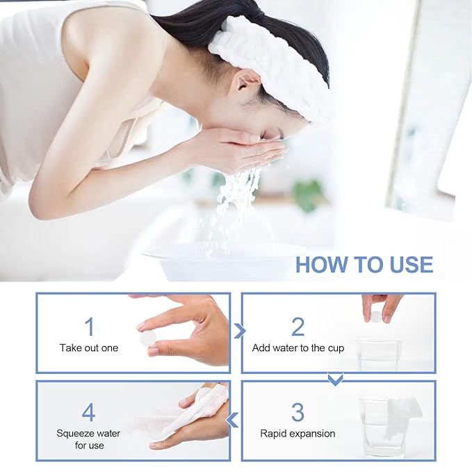 100 Pieces Of Compressed Towels, Disposable Compressed Towel Sheets, Travel