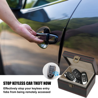 Diyife Faraday Box, RFID Box for Car Keys, Faraday Key Fob Protector Cage, Anti-Theft Key Fob Car Key Signal Blocking Shielding Box Gifts For Men, 4.6" x3.6" x2.5"