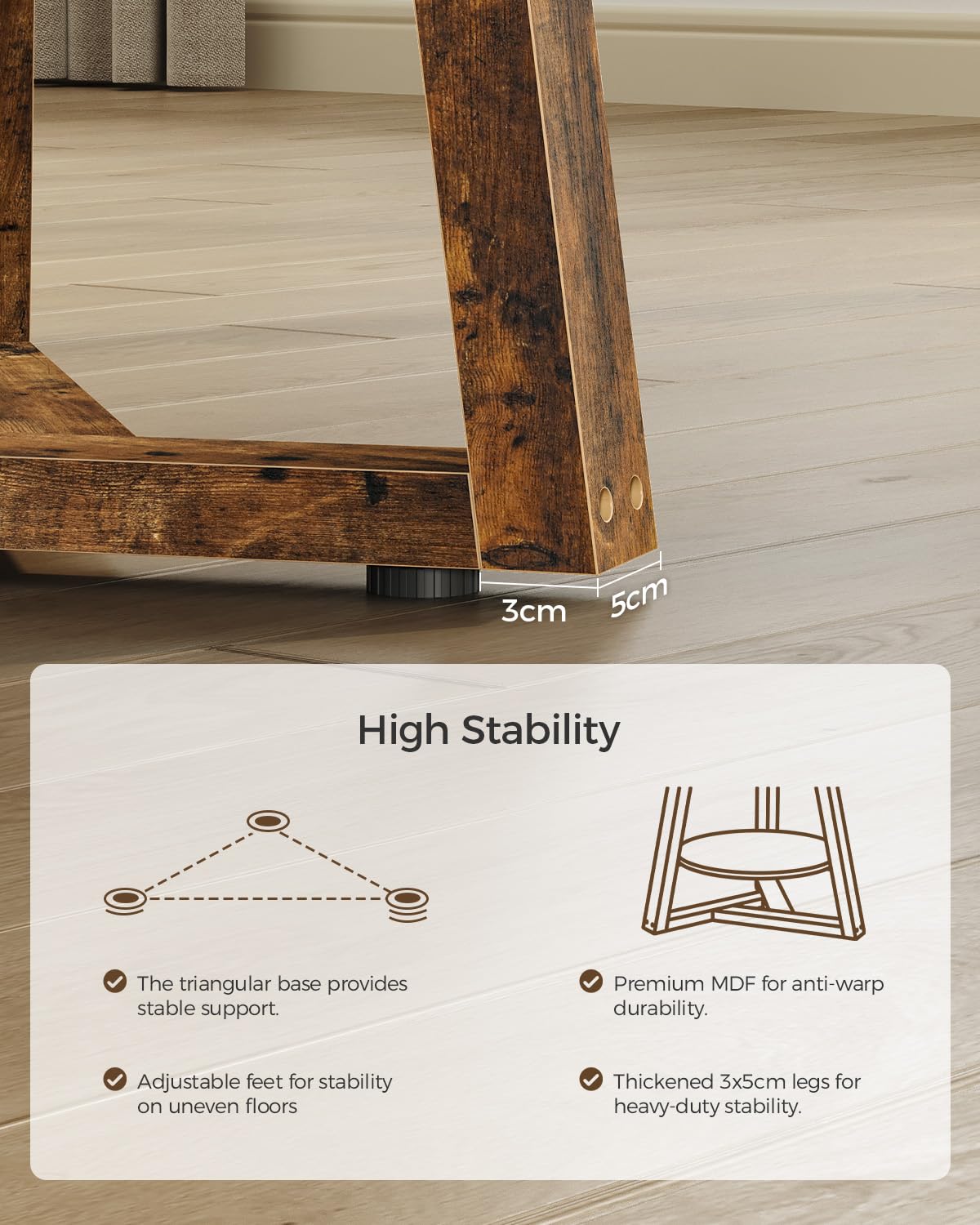 SANYOUNG Round Coffee Table, Small 2-Tier Center Table for Small Spaces