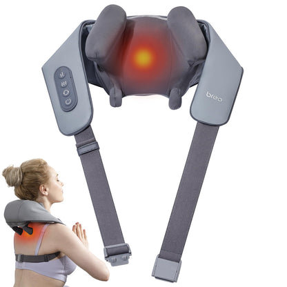 Breo N5 Mini Neck Massager with Heat, Electric Massager for Neck & Shoulder, Shiatsu Shoulder Massager