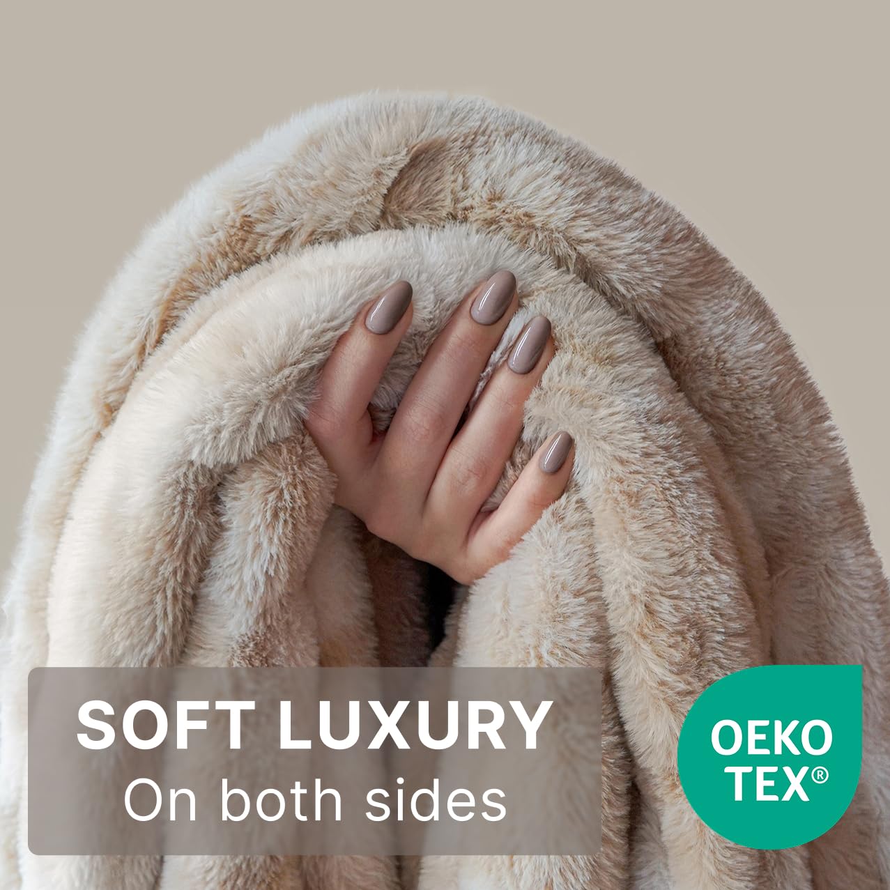 Mamma Mia Covers Faux Fur Throw Blanket – Super Soft and Cozy Fluffy Fleece – Midweight Fuzzy Plush Blanket for Couch and Bed – Gift Luxury Double Sided Throw for Women and Girls – Caramel (50"x60")