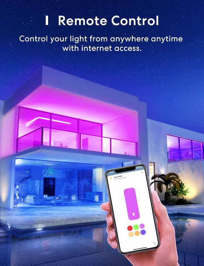 meross Smart Bulb Alexa Light Bulb E27 Works with Apple Homekit, Alexa, Google Home,Voice Control Dimmable Multicolor LED Light Bulb 9W (60W Equivalent), 2 Packs, RGB