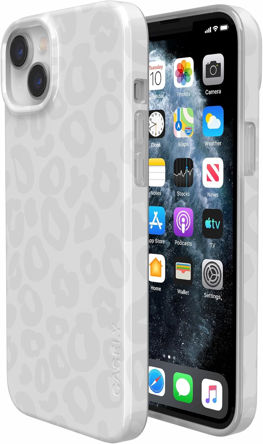 Casely iPhone 14 Case | Fit Check | Neutral Checkerboard | Compatible with MagSafe | Classic Ultra Slim Design