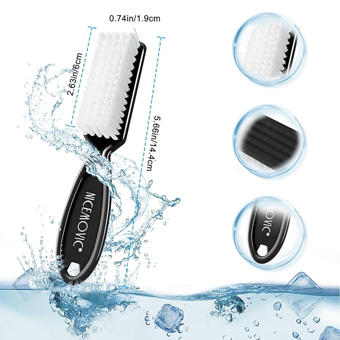 NICEMOVIC 20 Pcs Nail Brush for Cleaning Fingernails, Handle Grip Scrubber Brush