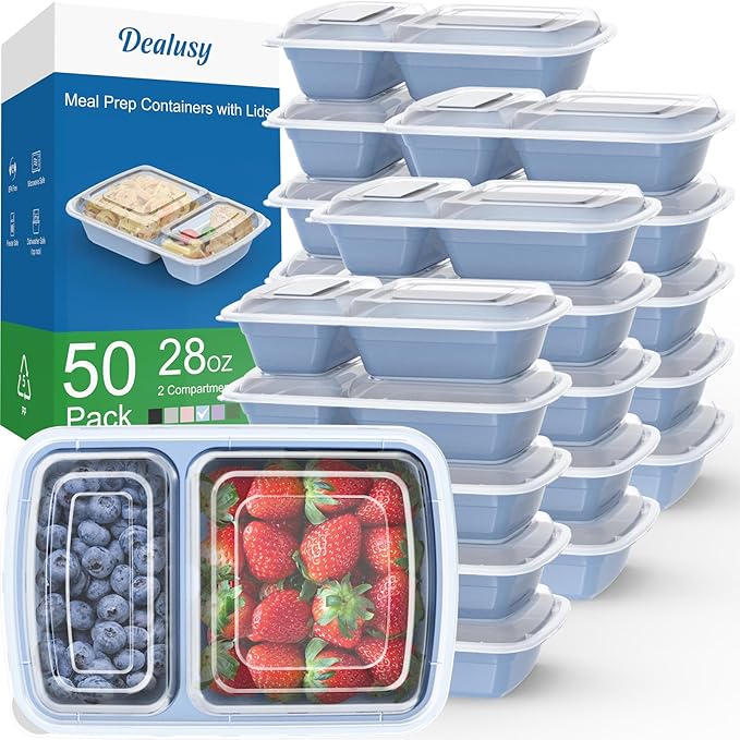 50 Pack 28 oz Meal Prep Containers Reusable