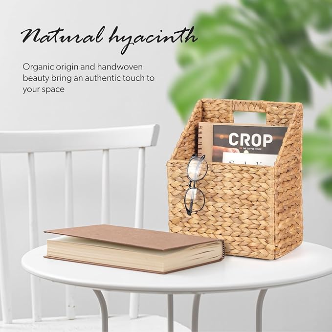 Wicker Hanging Storage Basket, Water Hyacinth Baskets, Wall Decor Hyacinth