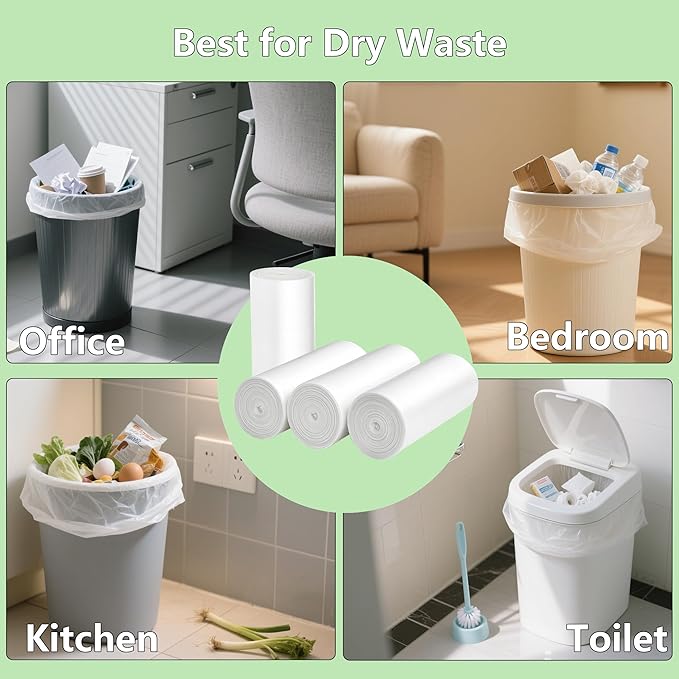 TECHSHARE 4 Gallon Small Trash Bags