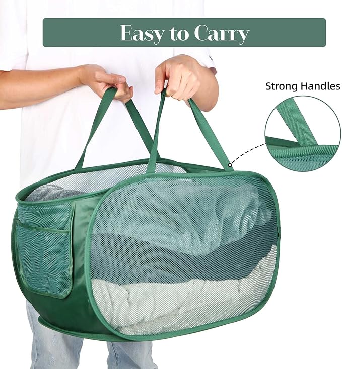 4 Pack Collapsible Laundry Baskets, Foldable Laundry Basket