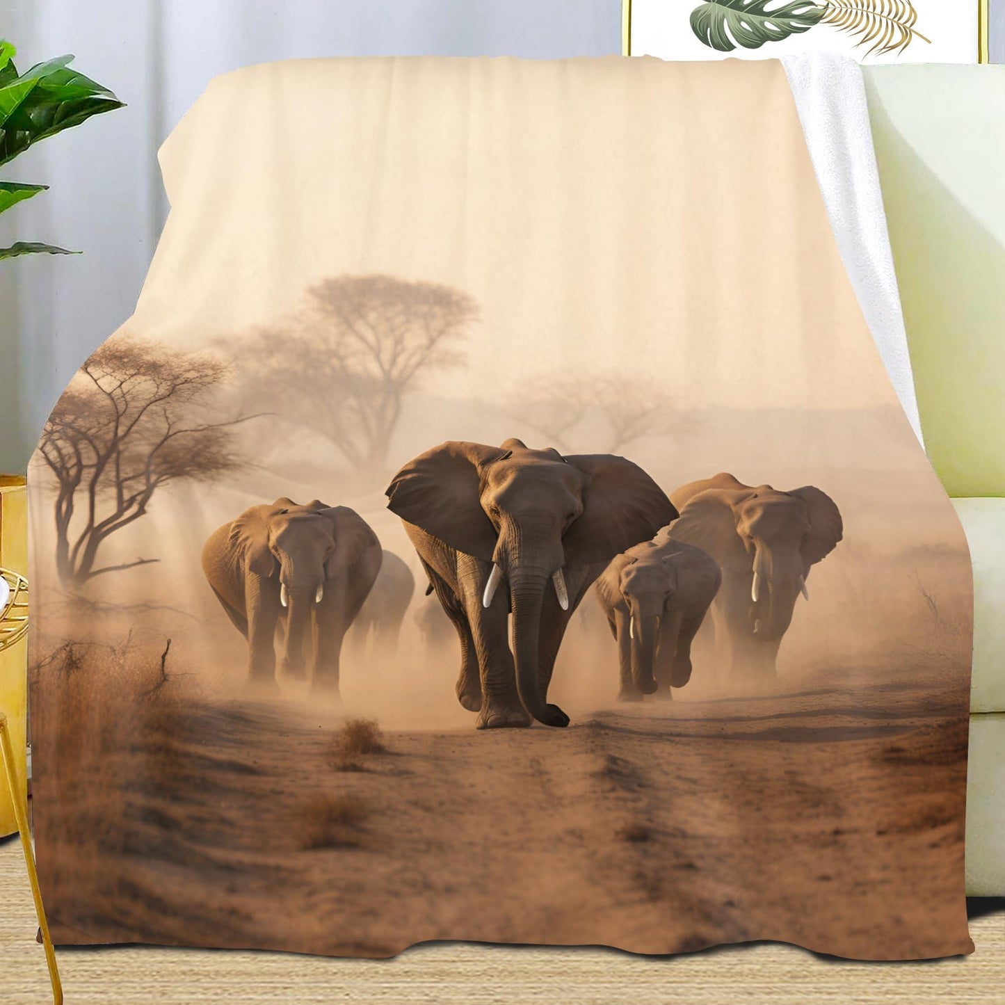 PAOABIU Misty Forest Blankets, Green Forest Throw Blanket for Couch Bed Sofa, Misty Green Blankets and Throws - Super Soft Cozy Plush Flannel Blanket Gifts & Decor, 66x90