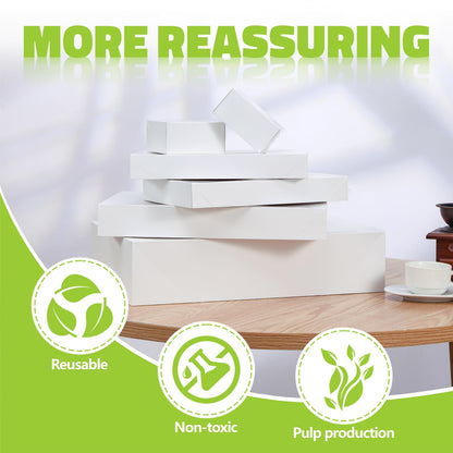 Bobobag 13 Pack White Gift Boxes with Lids for Presents, Assorted size Gift Boxes for Christmas ( 3 Extra large 17",3 Large 14.25",3 Medium 11",4 Small 4" ,Red Ribbon ), 4 inch Deep Box for Wrapping Robe Scarf Mug.
