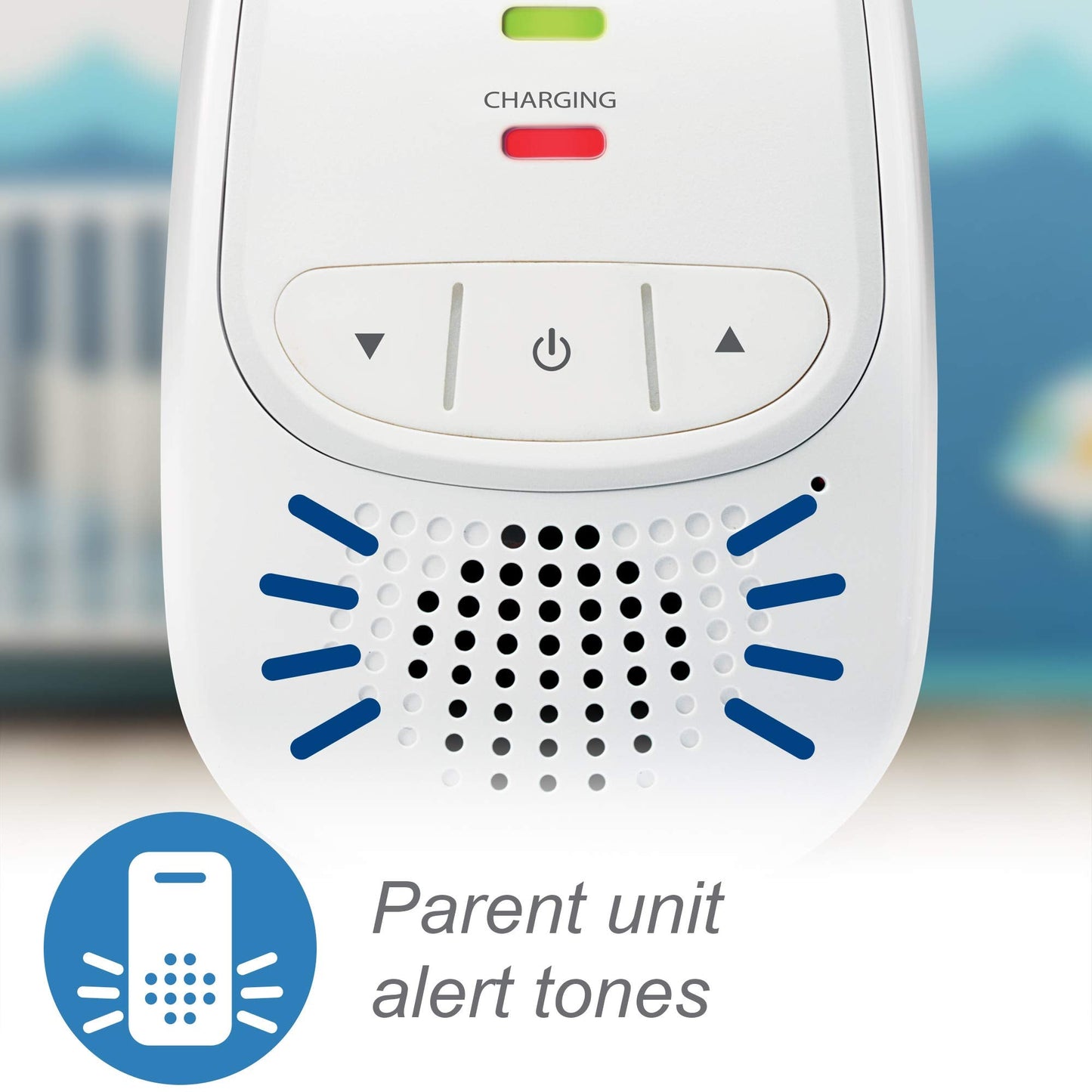 VTech BM1000 Digital Audio Baby Monitor, Parent Unit with Rechargeable Battery, Long Range, Digital Wireless Transmission, Baby Monitor with Crystal-Clear Sound, Plug & Play, Sound Indicator & Alerts